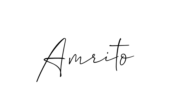 You can use this online signature creator to create a handwritten signature for the name Amrito. This is the best online autograph maker. Amrito signature style 2 images and pictures png