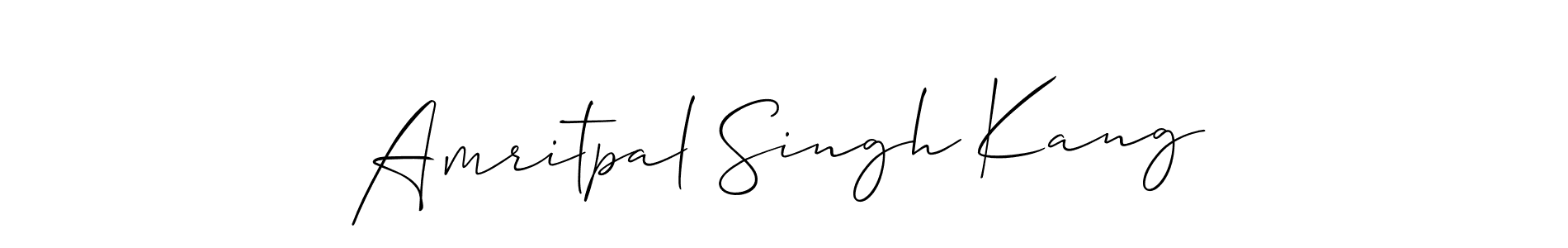 Allison_Script is a professional signature style that is perfect for those who want to add a touch of class to their signature. It is also a great choice for those who want to make their signature more unique. Get Amritpal Singh Kang name to fancy signature for free. Amritpal Singh Kang signature style 2 images and pictures png