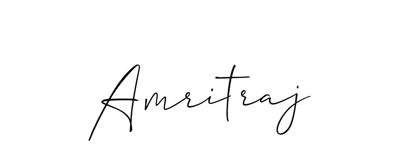 The best way (Allison_Script) to make a short signature is to pick only two or three words in your name. The name Amritraj include a total of six letters. For converting this name. Amritraj signature style 2 images and pictures png