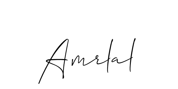 Use a signature maker to create a handwritten signature online. With this signature software, you can design (Allison_Script) your own signature for name Amrlal. Amrlal signature style 2 images and pictures png