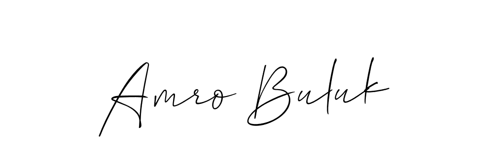 Amro Buluk stylish signature style. Best Handwritten Sign (Allison_Script) for my name. Handwritten Signature Collection Ideas for my name Amro Buluk. Amro Buluk signature style 2 images and pictures png