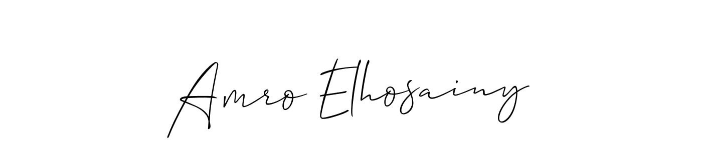 Amro Elhosainy stylish signature style. Best Handwritten Sign (Allison_Script) for my name. Handwritten Signature Collection Ideas for my name Amro Elhosainy. Amro Elhosainy signature style 2 images and pictures png