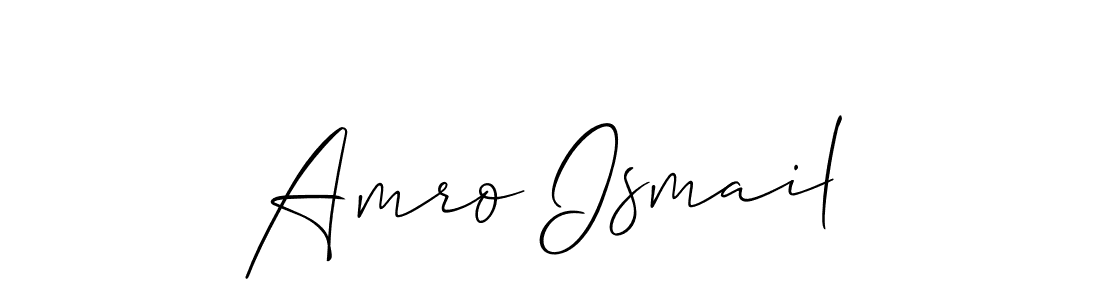 Make a beautiful signature design for name Amro Ismail. With this signature (Allison_Script) style, you can create a handwritten signature for free. Amro Ismail signature style 2 images and pictures png