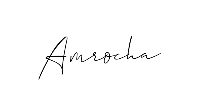 Use a signature maker to create a handwritten signature online. With this signature software, you can design (Allison_Script) your own signature for name Amrocha. Amrocha signature style 2 images and pictures png
