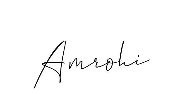 How to make Amrohi name signature. Use Allison_Script style for creating short signs online. This is the latest handwritten sign. Amrohi signature style 2 images and pictures png