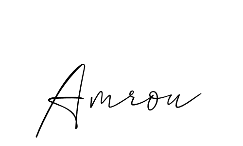 Allison_Script is a professional signature style that is perfect for those who want to add a touch of class to their signature. It is also a great choice for those who want to make their signature more unique. Get Amrou name to fancy signature for free. Amrou signature style 2 images and pictures png