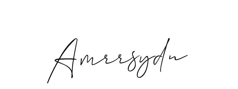 Create a beautiful signature design for name Amrrsydn. With this signature (Allison_Script) fonts, you can make a handwritten signature for free. Amrrsydn signature style 2 images and pictures png