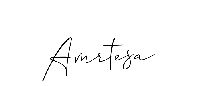 Use a signature maker to create a handwritten signature online. With this signature software, you can design (Allison_Script) your own signature for name Amrtesa. Amrtesa signature style 2 images and pictures png