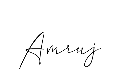 The best way (Allison_Script) to make a short signature is to pick only two or three words in your name. The name Amruj include a total of six letters. For converting this name. Amruj signature style 2 images and pictures png