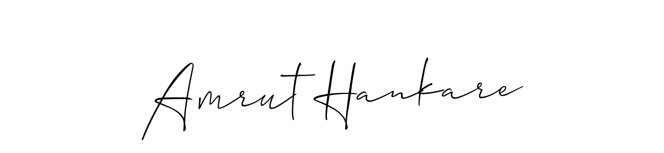 Design your own signature with our free online signature maker. With this signature software, you can create a handwritten (Allison_Script) signature for name Amrut Hankare. Amrut Hankare signature style 2 images and pictures png