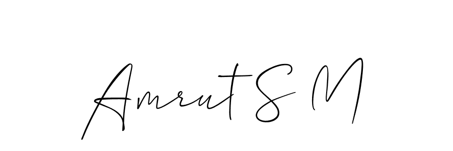 Create a beautiful signature design for name Amrut S M. With this signature (Allison_Script) fonts, you can make a handwritten signature for free. Amrut S M signature style 2 images and pictures png