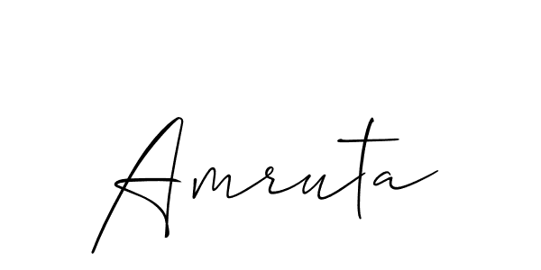 Also we have Amruta name is the best signature style. Create professional handwritten signature collection using Allison_Script autograph style. Amruta signature style 2 images and pictures png