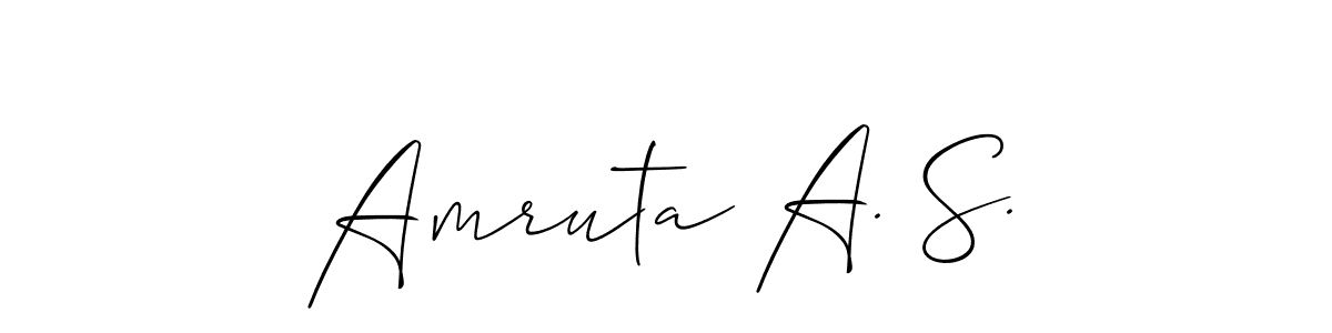 See photos of Amruta A. S. official signature by Spectra . Check more albums & portfolios. Read reviews & check more about Allison_Script font. Amruta A. S. signature style 2 images and pictures png