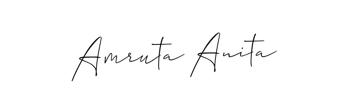 Make a beautiful signature design for name Amruta Anita. Use this online signature maker to create a handwritten signature for free. Amruta Anita signature style 2 images and pictures png