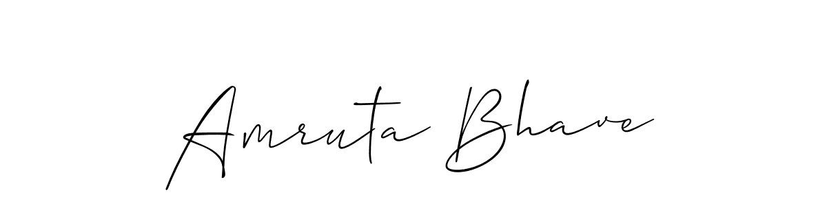 Use a signature maker to create a handwritten signature online. With this signature software, you can design (Allison_Script) your own signature for name Amruta Bhave. Amruta Bhave signature style 2 images and pictures png