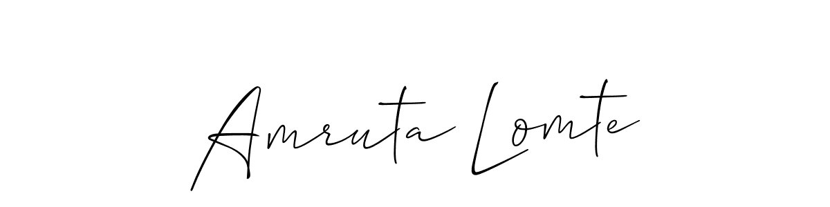 How to make Amruta Lomte signature? Allison_Script is a professional autograph style. Create handwritten signature for Amruta Lomte name. Amruta Lomte signature style 2 images and pictures png
