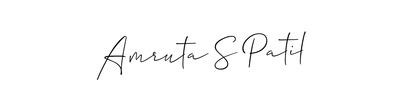 Create a beautiful signature design for name Amruta S Patil. With this signature (Allison_Script) fonts, you can make a handwritten signature for free. Amruta S Patil signature style 2 images and pictures png