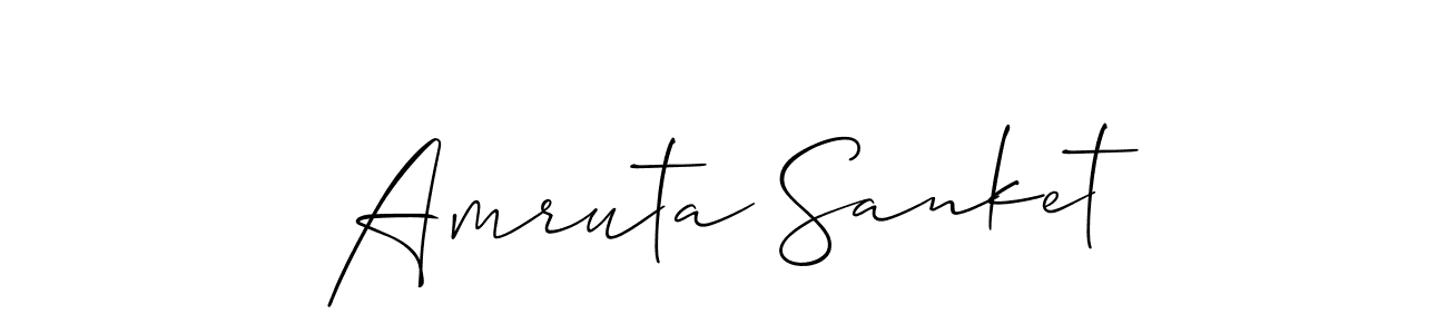 How to make Amruta Sanket signature? Allison_Script is a professional autograph style. Create handwritten signature for Amruta Sanket name. Amruta Sanket signature style 2 images and pictures png