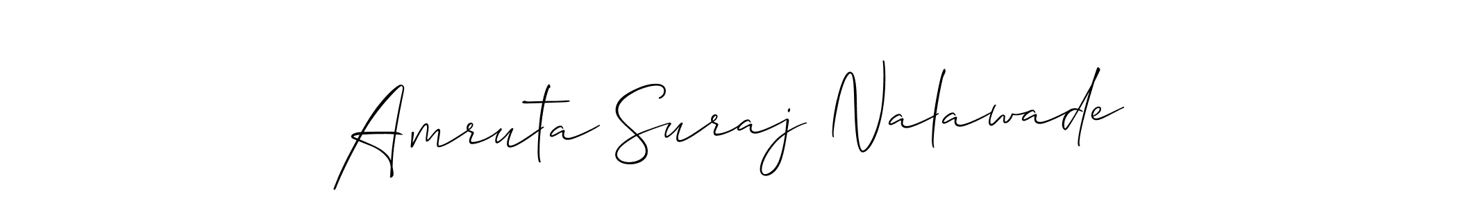 Design your own signature with our free online signature maker. With this signature software, you can create a handwritten (Allison_Script) signature for name Amruta Suraj Nalawade. Amruta Suraj Nalawade signature style 2 images and pictures png
