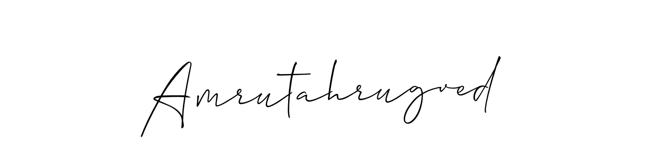 The best way (Allison_Script) to make a short signature is to pick only two or three words in your name. The name Amrutahrugved include a total of six letters. For converting this name. Amrutahrugved signature style 2 images and pictures png