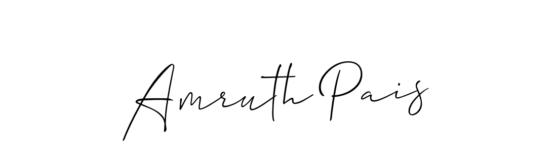 Design your own signature with our free online signature maker. With this signature software, you can create a handwritten (Allison_Script) signature for name Amruth Pais. Amruth Pais signature style 2 images and pictures png