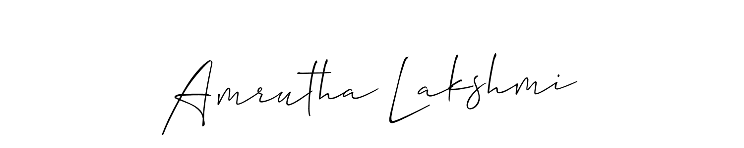 You should practise on your own different ways (Allison_Script) to write your name (Amrutha Lakshmi) in signature. don't let someone else do it for you. Amrutha Lakshmi signature style 2 images and pictures png