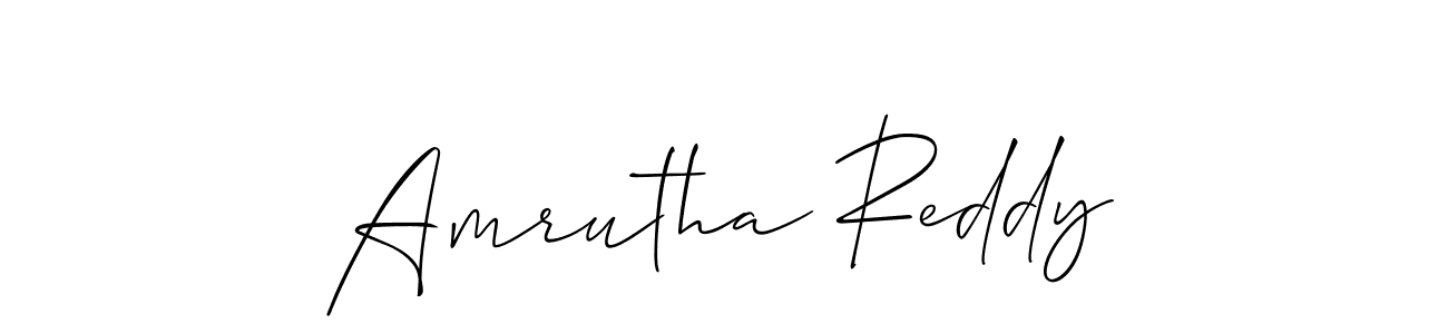 It looks lik you need a new signature style for name Amrutha Reddy. Design unique handwritten (Allison_Script) signature with our free signature maker in just a few clicks. Amrutha Reddy signature style 2 images and pictures png