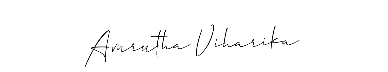 See photos of Amrutha Viharika official signature by Spectra . Check more albums & portfolios. Read reviews & check more about Allison_Script font. Amrutha Viharika signature style 2 images and pictures png