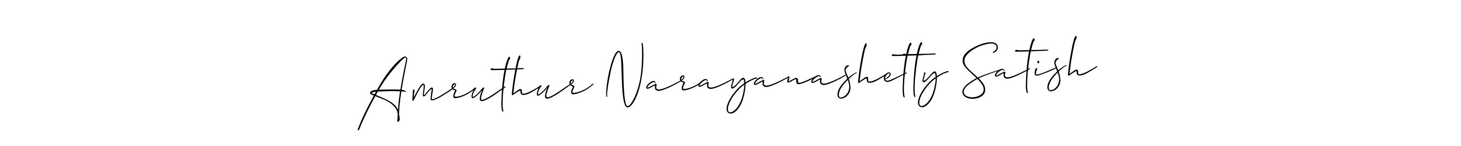 Similarly Allison_Script is the best handwritten signature design. Signature creator online .You can use it as an online autograph creator for name Amruthur Narayanashetty Satish. Amruthur Narayanashetty Satish signature style 2 images and pictures png