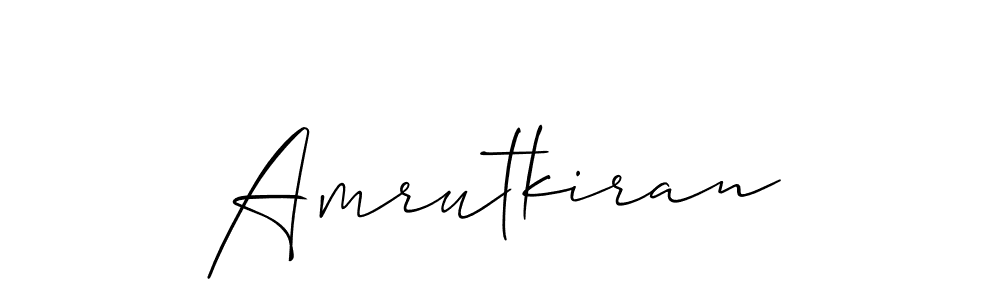 Make a beautiful signature design for name Amrutkiran. With this signature (Allison_Script) style, you can create a handwritten signature for free. Amrutkiran signature style 2 images and pictures png