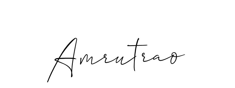 Also we have Amrutrao name is the best signature style. Create professional handwritten signature collection using Allison_Script autograph style. Amrutrao signature style 2 images and pictures png