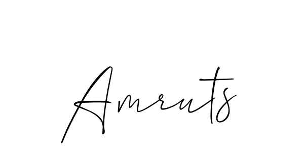 The best way (Allison_Script) to make a short signature is to pick only two or three words in your name. The name Amruts include a total of six letters. For converting this name. Amruts signature style 2 images and pictures png