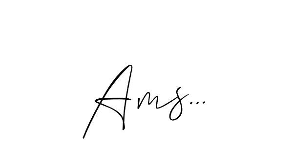 How to make Ams... name signature. Use Allison_Script style for creating short signs online. This is the latest handwritten sign. Ams... signature style 2 images and pictures png