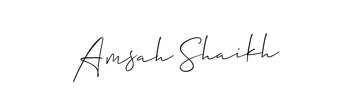 Make a beautiful signature design for name Amsah Shaikh. Use this online signature maker to create a handwritten signature for free. Amsah Shaikh signature style 2 images and pictures png