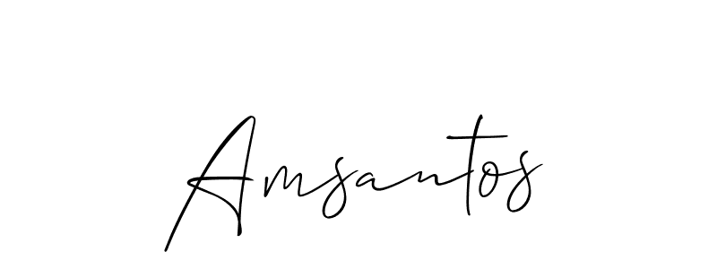 Also we have Amsantos name is the best signature style. Create professional handwritten signature collection using Allison_Script autograph style. Amsantos signature style 2 images and pictures png