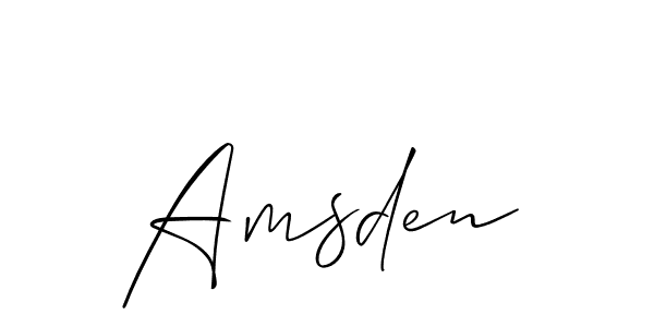 Similarly Allison_Script is the best handwritten signature design. Signature creator online .You can use it as an online autograph creator for name Amsden. Amsden signature style 2 images and pictures png
