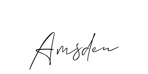 Similarly Allison_Script is the best handwritten signature design. Signature creator online .You can use it as an online autograph creator for name Amsden. Amsden signature style 2 images and pictures png