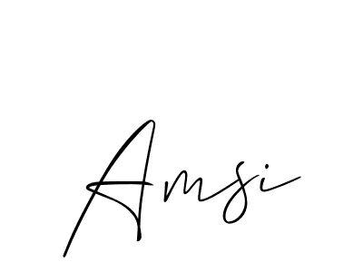 You should practise on your own different ways (Allison_Script) to write your name (Amsi) in signature. don't let someone else do it for you. Amsi signature style 2 images and pictures png
