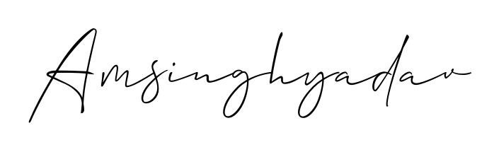 An effortless, minimalist signature concept for Amsinghyadav using Allison_Script design. Clean lines that look great on any document. Amsinghyadav signature style 2 images and pictures png