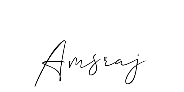 Also we have Amsraj name is the best signature style. Create professional handwritten signature collection using Allison_Script autograph style. Amsraj signature style 2 images and pictures png