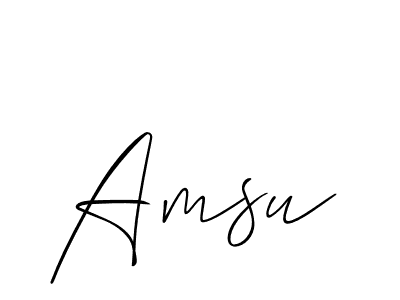 It looks lik you need a new signature style for name Amsu. Design unique handwritten (Allison_Script) signature with our free signature maker in just a few clicks. Amsu signature style 2 images and pictures png