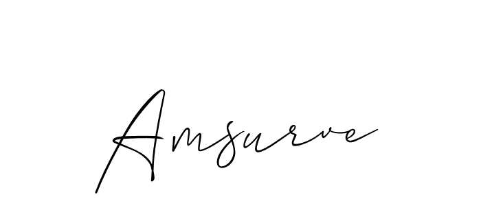 Similarly Allison_Script is the best handwritten signature design. Signature creator online .You can use it as an online autograph creator for name Amsurve. Amsurve signature style 2 images and pictures png