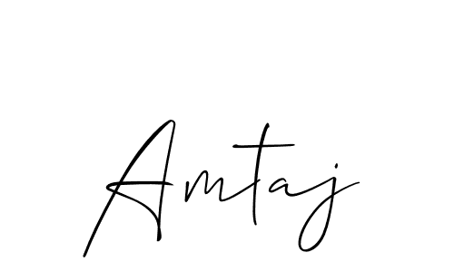 Create a beautiful signature design for name Amtaj. With this signature (Allison_Script) fonts, you can make a handwritten signature for free. Amtaj signature style 2 images and pictures png