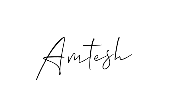 Allison_Script is a professional signature style that is perfect for those who want to add a touch of class to their signature. It is also a great choice for those who want to make their signature more unique. Get Amtesh name to fancy signature for free. Amtesh signature style 2 images and pictures png