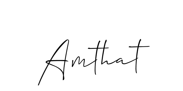 It looks lik you need a new signature style for name Amthat. Design unique handwritten (Allison_Script) signature with our free signature maker in just a few clicks. Amthat signature style 2 images and pictures png