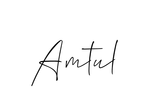 How to make Amtul signature? Allison_Script is a professional autograph style. Create handwritten signature for Amtul name. Amtul signature style 2 images and pictures png