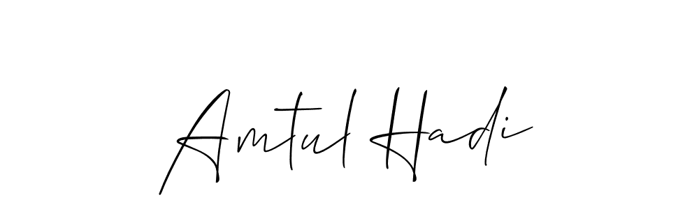 This is the best signature style for the Amtul Hadi name. Also you like these signature font (Allison_Script). Mix name signature. Amtul Hadi signature style 2 images and pictures png