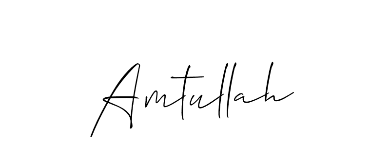 How to Draw Amtullah signature style? Allison_Script is a latest design signature styles for name Amtullah. Amtullah signature style 2 images and pictures png