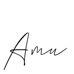 The best way (Allison_Script) to make a short signature is to pick only two or three words in your name. The name Amu include a total of six letters. For converting this name. Amu signature style 2 images and pictures png