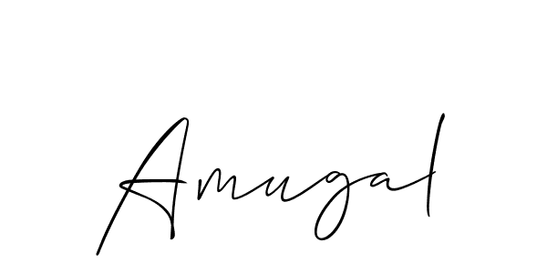 The best way (Allison_Script) to make a short signature is to pick only two or three words in your name. The name Amugal include a total of six letters. For converting this name. Amugal signature style 2 images and pictures png